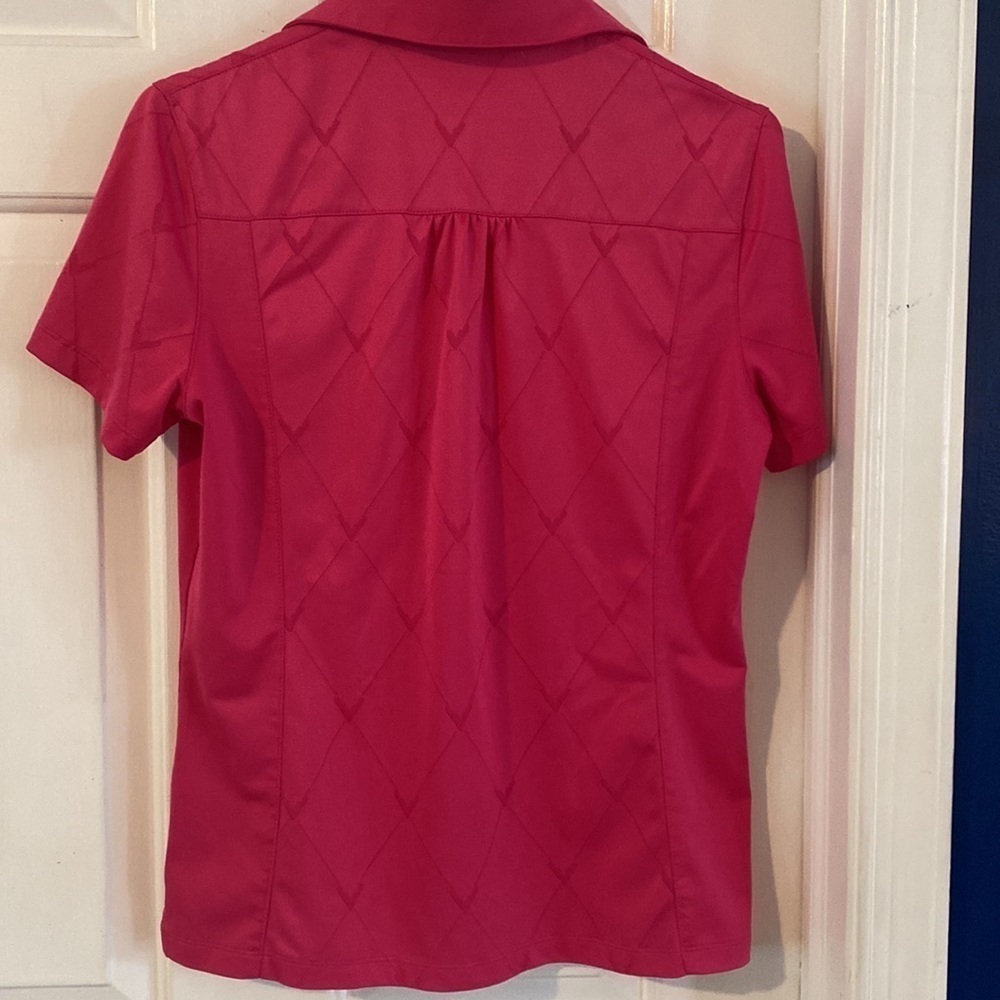 Women’s Pink Callaway Polyester & Spandex Short Sleeve Golf Top Size Medium - Picture 9 of 9